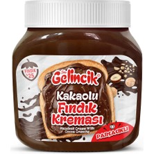 Gelincik Kahvaltılık Sürülebilir Katkısız 650 gr Kakaolu Fındık Kreması Parçacıklı
