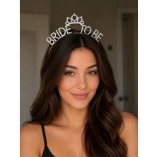 Doğaberen Bride To Be Kraliçe Taçlı Taşlıtaç Bekarlığa Veda Tacı Gümüş