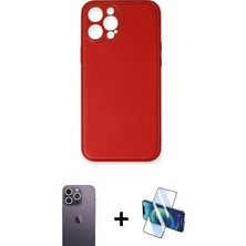 Pileli Store Pilelistore™ iPhone 12 Pro Kılıf Yadigar Klasik - Siyah 3D Antistatik Seramik Nano Ekran Koruyucu + Neon Fosforlu Kamera Lens - Bz
