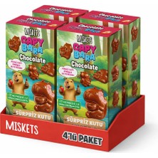 Miskets Capybara – Çilekli Krema Dolgulu Sütlü Çikolata 60 G x 4 Adet