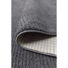Sultan Halı Antrasit Renkli  Soft Iskandinav Peluş Dokulu Makine Halısı