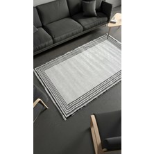 Sultan Halı Sultan Zen Çerçeve Desen Antrasit Modern Akrilik Makine Dokuma Salon Halısı - 6712