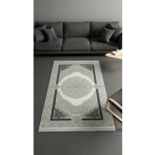 Sultan Halı Sultan Zen Göbekli Desen Gri Modern Akrilik Makine Dokuma Salon Halısı - 6428