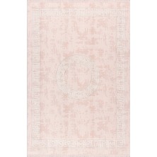 Sultan Halı Rose Renkli Roma Desenli Kabartmalı Dokuma Taban Halı