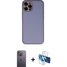 Pileli Store Pilelistore™ iPhone 12 Pro Kılıf Yadigar Klasik - Siyah 3D Antistatik Seramik Nano Ekran Koruyucu + Neon Fosforlu Kamera Lens - Bz