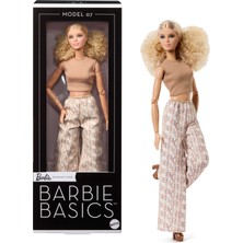 Barbıe Basıcs™ Bebek | Barbie Basics Altın Rengi Etek ve Kolsuz Üst Giyen Siyah Saçlı Koleksiyona Uygun Bebek, 6 Numara JJX26