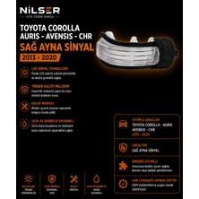 Ns Nilser Auto Parts Toyota Sinyal Ayna Dikiz Auris 2009-2011 Corolla 2010-2012 Sağ
