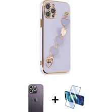Pileli Store Pilelistore™ iPhone 12 Pro Kılıf Nova Işık Prime - Siyah 3D Antistatik Seramik Nano Ekran Koruyucu + Neon Fosforlu Kamera Lens - Bz