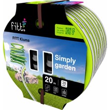 Fitt Kiuma Lime Bağlantı Aparatlı Dayanıklı ve Hafif Bahçe Sulama Hortumu 20 Metre