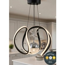 Lzy Avize Store 3 Renk Tek Toplu Amissos Siyah Sarkıt Avize Salon, Yemek Masası, Mutfak, Antre Aydınlatması