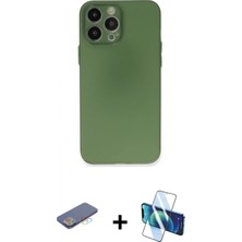 Pileli Store Pilelistore™ iPhone 13 Pro Kılıf Atlas Minimal Prime - Siyah 3D Antistatik Seramik Nano Ekran Koruyucu + Renkli Kamera Lens Koruma Cam - Mı