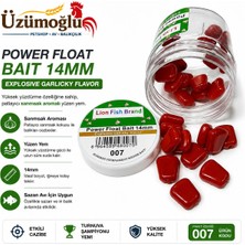 Üzümoğlu Lion Fish Brand Power Float Bait Kırmızı 14MM Sarımsak Aromalı Yüzen Yem 25 Adet Sazan Yemi