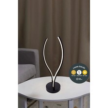 Lzy Avize Store 3 Renk Cup 2'li Çubuk LED Masa Lambası Siyah – Modern Dekoratif Yerden Aydınlatma
