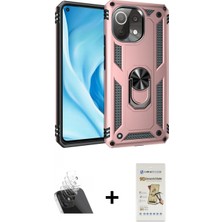Pileli Store Pilelistore™ Mi 11 Lite Kılıf Ahenk Klasik Koleksiyonu - Siyah Mat Seramik Nano Ekran Koruyucu + Kamera Lens Koruma Cam - Sf