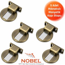 Nobel Manyetik Mıknatıslı Kapı Stoperi, Güçlü Mıknatıslı (Vidalı) 5 Adet Antiksarı