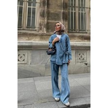 Pass&Pass 2603 Ince Kot Bağcıklı Yazlık Kot Takım