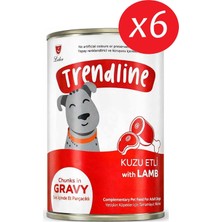 Trendline Trendlıne Konserve Sos Içinde Et Parçacıklı Kuzu Etli Yetişkin Köpek Maması 400 G*6 Adet