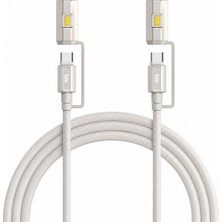 Bix T2IN1C 240W LED Fener ve Alevsiz Çakmak Fonksiyonlu Type-C To Type-C Şarj ve Data Kablosu 1.2 Metre