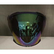 Kask Camı mt Helmets V-37 Cosmo Yeni Nesil Iridyum Mavi Vizör