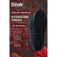 Silver Polar Kumaşlı Termal Ayakkabı Tabanlığı - Yumuşak Dokulu Kışlık Taban (35-45)