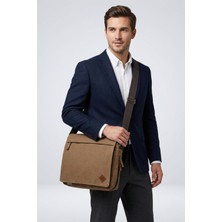 GK12 KANVAS POSTACI YAN ÇAPRAZ KÖRÜKLÜ EVRAK DİZÜSTÜ LAPTOP NOTEBOOK MACBOOK TABLET GÜNLÜK KULLANIM