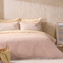 Puffy Violet Tek Kişilik %100 Pamuk Nevresim Takımı - Somon