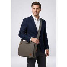 GK12 KANVAS POSTACI YAN ÇAPRAZ KÖRÜKLÜ EVRAK DİZÜSTÜ LAPTOP NOTEBOOK MACBOOK TABLET GÜNLÜK KULLANIM