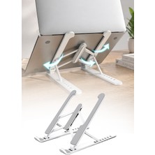 Omilife Katlanabilir Laptop Standı 7 Kademeli Ayarlı Metal Tablet Tutucu Ergonomik Soğutma Standı