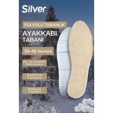Silver Isı Koruyucu Keçe Ayakkabı Tabanlığı - Naturel Kışlık Taban (35-45)