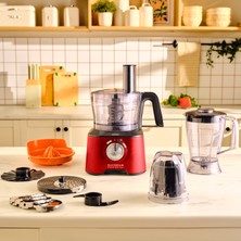 Karaca Mastermaid Power Multifunctional 10 in 1 Imperial Red Gıda Hazırlama Seti