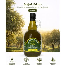 İstif Yeni Sezon Erken Hasat Soğuk Sıkım Natürel Sızma Zeytinyağı 500 Lt Kulplu Cam Şişe