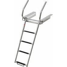 Erol Tutamaklı Teleskopik Merdiven 4 Basamaklı Platform Altı Kızaklı 254x1577 mm