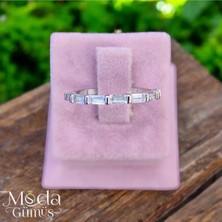 Moda Gümüş 925 Ayar Yarım Tur Gümüş Yüzük&alyans (Model1)