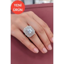Moda Gümüş 925 Ayar Gümüş Baget Kadın Yüzük