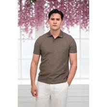 Advante Slimfit Spor Örgü Kumaş Tek Düğme Polo Yaka T-Shirt