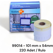 ecotagplus Dymo Muadili Lw Etiket 101 mm x 54 mm 220 Adet Yüksek Yapışkanlık ve Termal Yazıcı Uyumlu