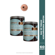 Gummylab Hair & Nail 2’li Set – Biotin & Keratin Içeren Saç ve Tırnak Vitamini 60 Gummy
