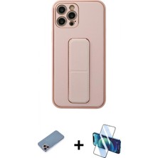 Pileli Store Pilelistore™ iPhone 12 Pro Kılıf Akış Doku - Siyah 3D Antistatik Seramik Nano Ekran Koruyucu + Shine Kamera Lens Koruma Cam - Pe