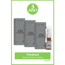 Venatura Vitamin D3 600 Iu Sprey 20 ml 3 Adet