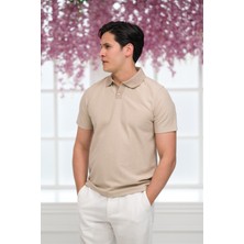 Advante Slimfit Spor Örgü Kumaş Tek Düğme Polo Yaka T-Shirt
