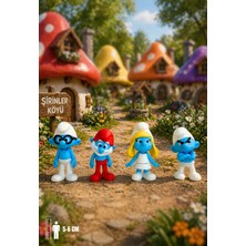 You Toys Şirinler Flexi 4lü Figür Seti ( Şirin Baba, Şirine , Somurtkan Şirin, Gözlüklü Şirin)