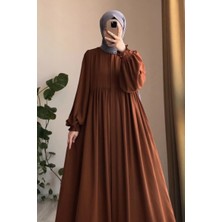 Ande Tesettür Robalı Ferace - Taba