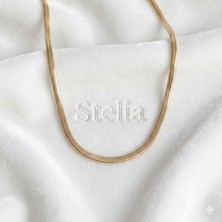 Stelia Yassı Yılan Zincir Model 45 cm Kadın Kolye