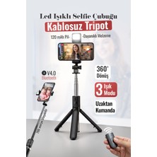 Ensiga Led Işıklı Selfie Çubuğu Bluetooth Kumandalı Kablosuz Tripot Selfie Monopod Selfie Stick