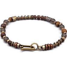 New Brasserz - Smoke Quartz Bronz Özel Tasarım Bileklik MEY2412015