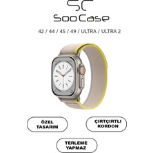 SC Soo Case Apple Watch Uyumlu Alpine Kumaş Kordon 42-44-45-49 mm SOO-112