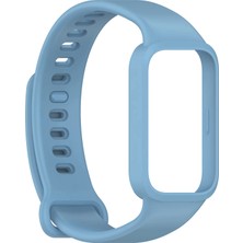 Caseonn Xiaomi Smart Band 9 Active Kordon Tam Korumalı Spor Silikon Kordon Kayış Mavi