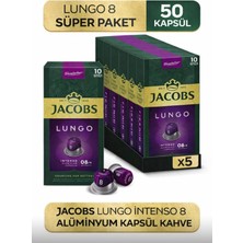 Jacobs Lungo Intenso 08 Alüminyum Kapsül Kahve 10*5 Adet
