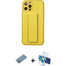 Pileli Store Pilelistore™ iPhone 12 Pro Kılıf Akış Doku - Siyah 3D Antistatik Seramik Nano Ekran Koruyucu + Shine Kamera Lens Koruma Cam - Pe