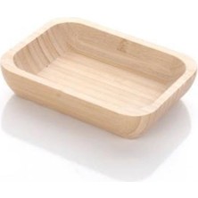 MİEN Mien 13X10 cm Bambu Kayık Sunum Tabağı – Doğal Ahşap Mini Servis ve Kahvaltılık Tabak